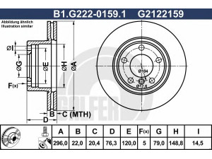 GALFER B1.G222-0159.1 stabdžių diskas 
 Dviratė transporto priemonės -> Stabdžių sistema -> Stabdžių diskai / priedai
34 11 1 163 013, 34 11 1 163 081