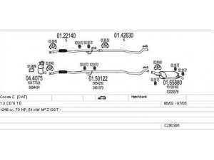 MTS C250306005442 išmetimo sistema 
 Išmetimo sistema -> Išmetimo sistema, visa