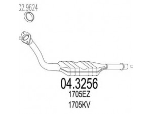 MTS 04.3256 katalizatoriaus keitiklis 
 Išmetimo sistema -> Katalizatoriaus keitiklis
1705EZ, 1705KV, 1705EZ, 1705KV
