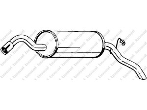 BOSAL 154-983 galinis duslintuvas 
 Išmetimo sistema -> Duslintuvas
1009257, 1037102, 1496888, 5029006