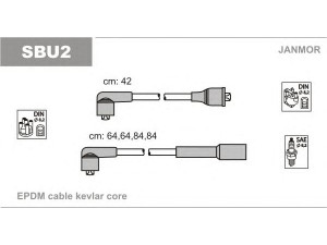 JANMOR SBU2 uždegimo laido komplektas 
 Kibirkšties / kaitinamasis uždegimas -> Uždegimo laidai/jungtys