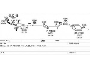 MTS C110223003944 išmetimo sistema 
 Išmetimo sistema -> Išmetimo sistema, visa