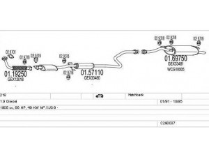 MTS C290037003478 išmetimo sistema 
 Išmetimo sistema -> Išmetimo sistema, visa