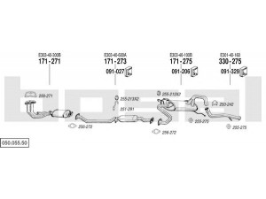 BOSAL 050.055.50 išmetimo sistema 
 Išmetimo sistema -> Išmetimo sistema, visa