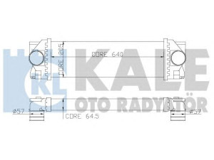 KALE OTO RADYATÖR 342800 tarpinis suslėgto oro aušintuvas, kompresorius 
 Variklis -> Oro tiekimas -> Įkrovos agregatas (turbo/superįkrova) -> Tarpinis suslėgto oro aušintuvas
2E0.145.804, 68013636AA, 68014095AA