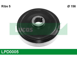 LUCAS ENGINE DRIVE LPD0005 skriemulys, alkūninis velenas 
 Diržinė pavara -> Dirželio skriemulys
0515G3, 9608938980, 0515G3, 80000352