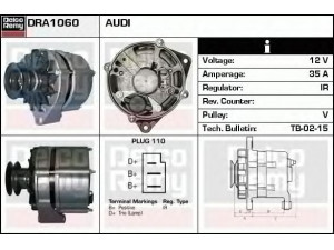 DELCO REMY DRA1060 kintamosios srovės generatorius 
 Elektros įranga -> Kint. sr. generatorius/dalys -> Kintamosios srovės generatorius
534080, 027903023B, 028903023B
