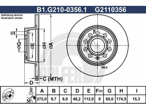 GALFER B1.G210-0356.1 stabdžių diskas 
 Dviratė transporto priemonės -> Stabdžių sistema -> Stabdžių diskai / priedai
1K0 615 601 AA, 1K0 615 601 AA