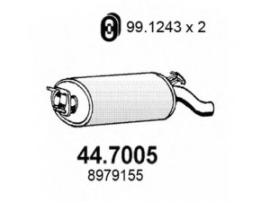 ASSO 44.7005 galinis duslintuvas 
 Išmetimo sistema -> Duslintuvas
4525382, 5467048, 8979155