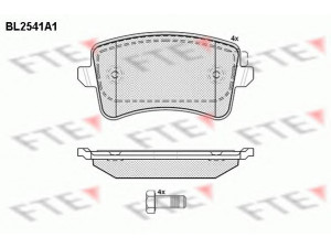 FTE BL2541A1 stabdžių trinkelių rinkinys, diskinis stabdys 
 Techninės priežiūros dalys -> Papildomas remontas
8K0 698 451, 8K0 698 451 A, 8K0 698 451 B