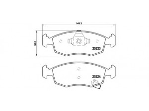 BREMBO P 11 031 stabdžių trinkelių rinkinys, diskinis stabdys 
 Techninės priežiūros dalys -> Papildomas remontas
68102483AA, 68102483AA, 77366212