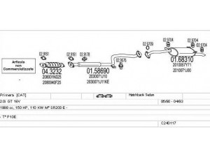 MTS C240117004593 išmetimo sistema 
 Išmetimo sistema -> Išmetimo sistema, visa