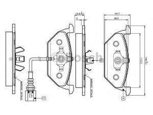 BOSCH 0 986 TB2 041 stabdžių trinkelių rinkinys, diskinis stabdys 
 Techninės priežiūros dalys -> Papildomas remontas
1J0 698 151 D, 1J0 698 151 E, 1J0 698 151 F