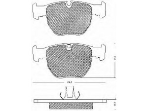 BSF 10409 stabdžių trinkelių rinkinys, diskinis stabdys 
 Techninės priežiūros dalys -> Papildomas remontas
34111163307, 34111165227, 34112180419