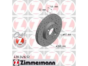 ZIMMERMANN 470.2416.52 stabdžių diskas 
 Dviratė transporto priemonės -> Stabdžių sistema -> Stabdžių diskai / priedai
40206-AX600, 40206-AX602, 40206-AX603