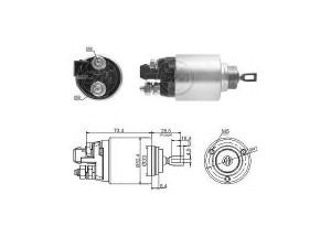 ERA 227913 solenoidinis jungiklis, starteris 
 Elektros įranga -> Starterio sistema -> Solenoidinis jungiklis
020 911 287 A