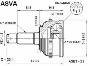 ASVA HN-24A50 jungčių komplektas, kardaninis velenas 
 Ratų pavara -> Sujungimai/komplektas
44010-S09-950, 44011-S07-J50, 44011-S09-950