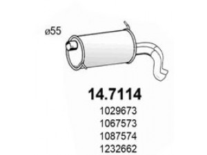 ASSO 14.7114 galinis duslintuvas 
 Išmetimo sistema -> Duslintuvas
1015984, 1029673, 1067573, 1087574