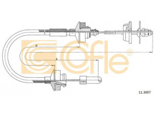 COFLE 11.3007 sankabos trosas 
 Dviratė transporto priemonės -> Kabeliai ir tachometro velenaai -> Sankabos trosas
2150A8