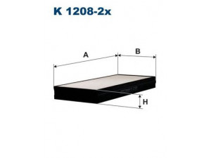 FILTRON K1208-2x filtras, salono oras 
 Techninės priežiūros dalys -> Techninės priežiūros intervalai
0K9A46152XA, 0K9A46152XB, 97619FD000