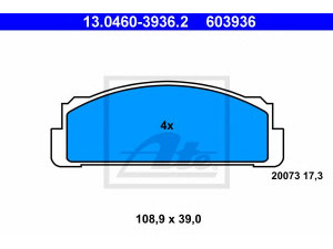 ATE 13.0460-3936.2 stabdžių trinkelių rinkinys, diskinis stabdys 
 Techninės priežiūros dalys -> Papildomas remontas
4434816, 5888149, 5888154, 5951897