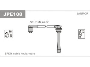 JANMOR JPE108 uždegimo laido komplektas 
 Kibirkšties / kaitinamasis uždegimas -> Uždegimo laidai/jungtys
27501-23B70