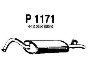 FENNO P1171 galinis duslintuvas 
 Išmetimo sistema -> Duslintuvas
433253609H, 443253609/G, 443253609S