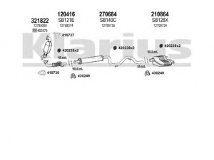 KLARIUS 750187E išmetimo sistema 
 Išmetimo sistema -> Išmetimo sistema, visa