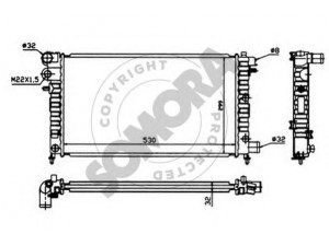 SOMORA 050241 radiatorius, variklio aušinimas 
 Aušinimo sistema -> Radiatorius/alyvos aušintuvas -> Radiatorius/dalys
1301VT, 133092
