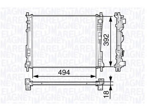MAGNETI MARELLI 350213132100 radiatorius, variklio aušinimas 
 Aušinimo sistema -> Radiatorius/alyvos aušintuvas -> Radiatorius/dalys
8200448552