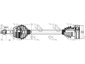 GSP 253003 kardaninis velenas 
 Ratų pavara -> Kardaninis velenas
191407271CX, 191407271RV, 191407271C