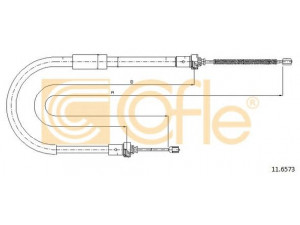 COFLE 11.6573 trosas, stovėjimo stabdys 
 Stabdžių sistema -> Valdymo svirtys/trosai
8200298383, 8200673254