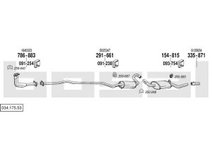 BOSAL 034.175.53 išmetimo sistema 
 Išmetimo sistema -> Išmetimo sistema, visa