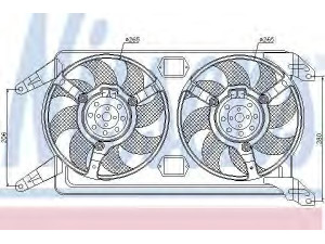 NISSENS 85076 ventiliatorius, radiatoriaus 
 Aušinimo sistema -> Oro aušinimas
60657822, 60692308, 60692419