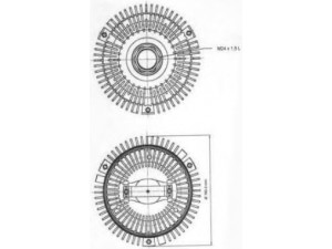 BUGIAD BFC002 sankaba, radiatoriaus ventiliatorius 
 Aušinimo sistema -> Radiatoriaus ventiliatorius
11521709499, 11521719046, 11521719269