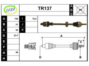 SERA TR137 kardaninis velenas 
 Ratų pavara -> Kardaninis velenas
7700104724, 7700105612, 7700106016