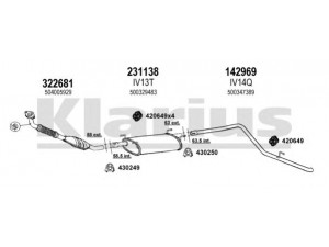 KLARIUS 470024E išmetimo sistema 
 Išmetimo sistema -> Išmetimo sistema, visa