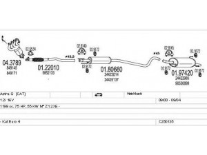 MTS C250135005253 išmetimo sistema 
 Išmetimo sistema -> Išmetimo sistema, visa