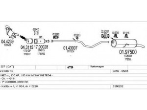 MTS C260232006131 išmetimo sistema 
 Išmetimo sistema -> Išmetimo sistema, visa