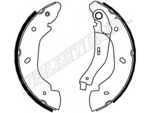 TRUSTING 040.148 stabdžių trinkelių komplektas 
 Techninės priežiūros dalys -> Papildomas remontas
1227045, 1C152200AC, 4095038, 4110585