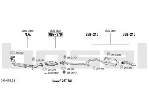 BOSAL 040.055.53 išmetimo sistema 
 Išmetimo sistema -> Išmetimo sistema, visa