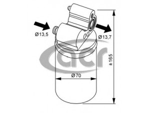 ACR 170600 džiovintuvas, oro kondicionierius 
 Oro kondicionavimas -> Džiovintuvas
31274799