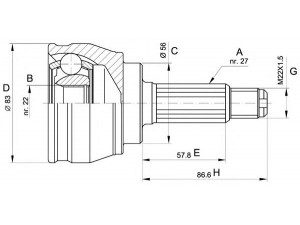 OPEN PARTS CVJ5241.10 jungčių komplektas, kardaninis velenas 
 Ratų pavara -> Sujungimai/komplektas
28021AA003, 28021AA011, 28021AA012