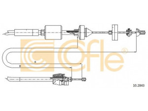 COFLE 10.2843 sankabos trosas 
 Dviratė transporto priemonės -> Kabeliai ir tachometro velenaai -> Sankabos trosas
3067000QAC, 3067000QOE, 7700417050